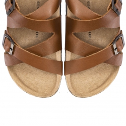 NATURAL LEATHER SANDALS 6