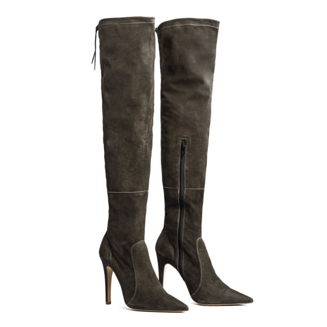 SUEDE THIGH HIGHT BOOTS