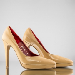 LEATHER PLATFORM PUMPS